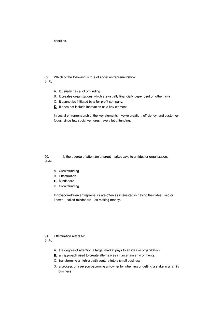 Small Business Its Opportunities and Rewards (Answer Key) Part 3 - Page 4