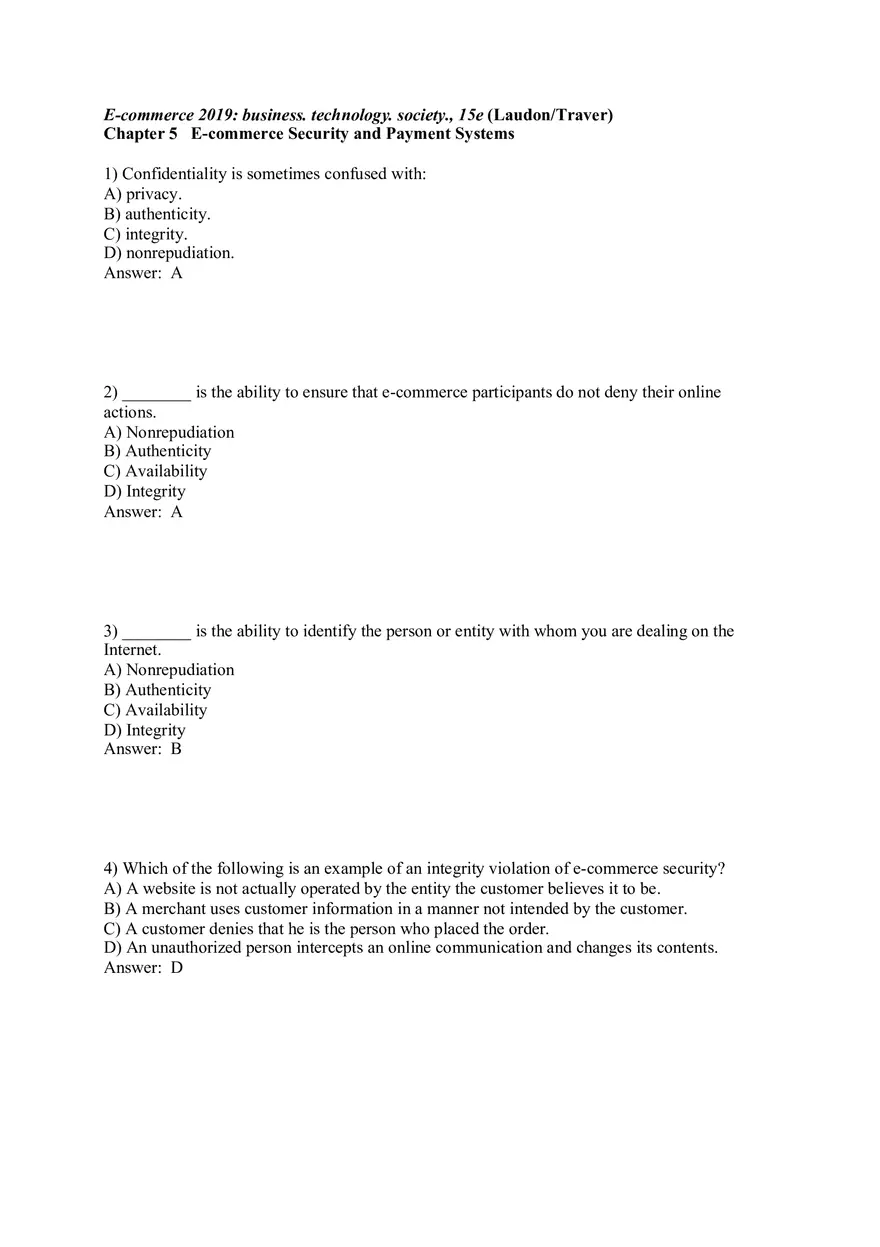 E-commerce Security and Payment Systems Part 1 - Page 1