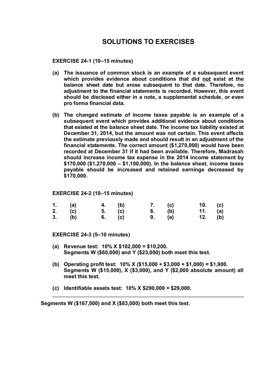 Chapter 24 Full Disclosure in Financial Reporting Part 2 - Page 8