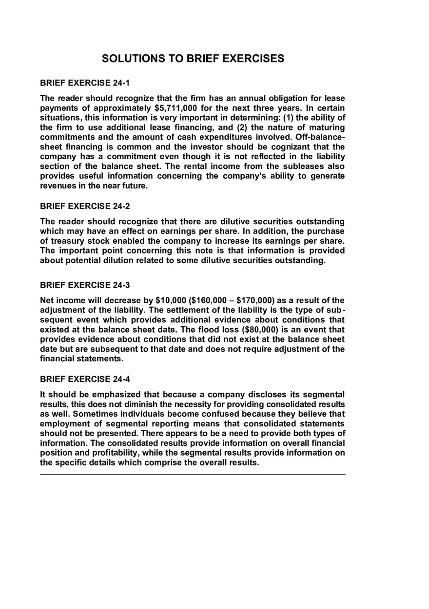 Chapter 24 Full Disclosure in Financial Reporting Part 2 - Page 1