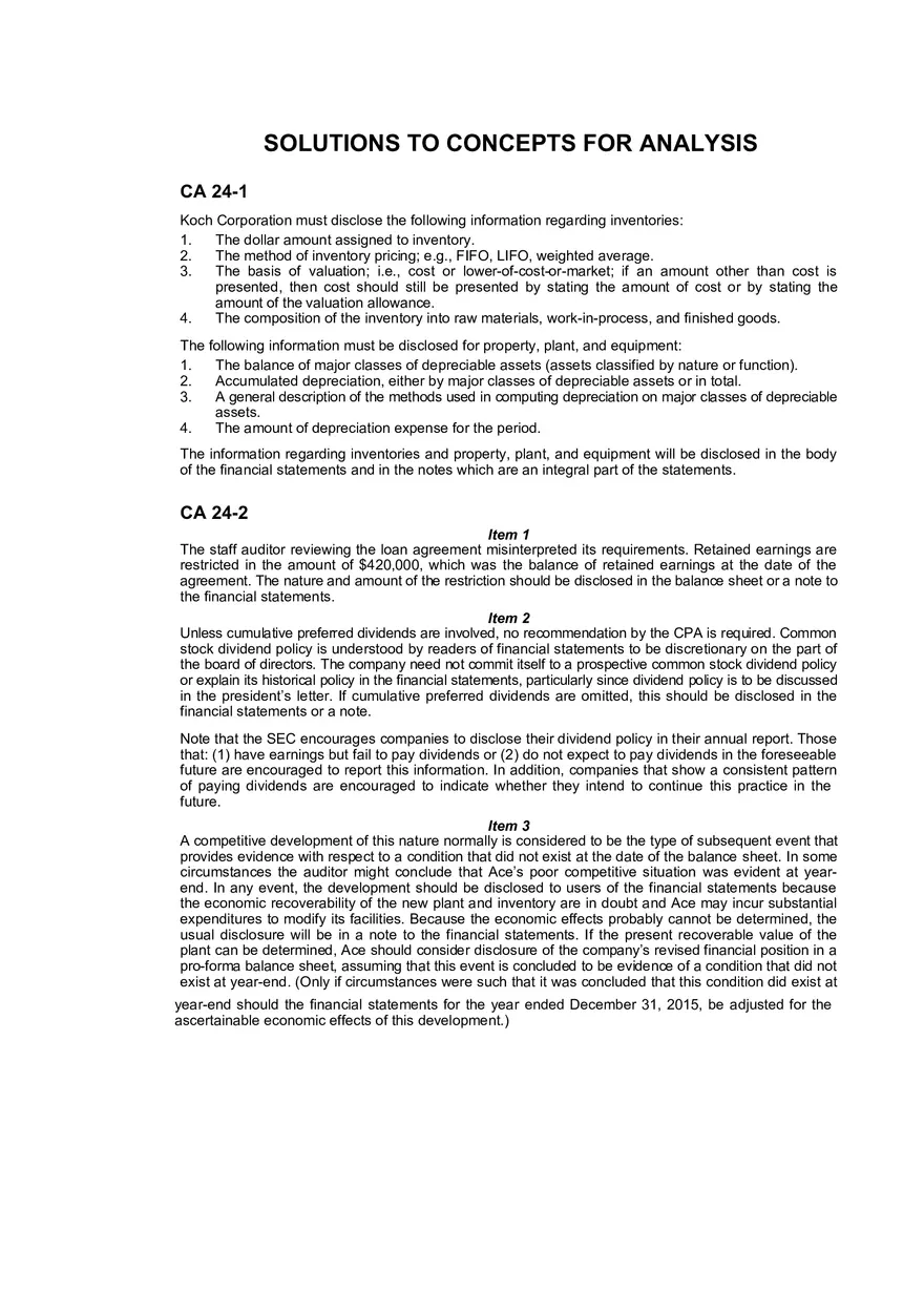 Chapter 24 Full Disclosure in Financial Reporting Part 4 - Page 1