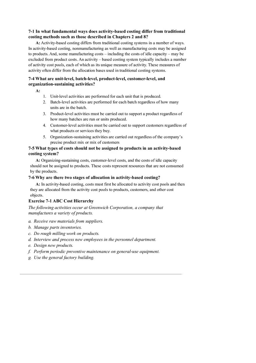 Activity-Based Costing vs. Traditional Costing - Page 1