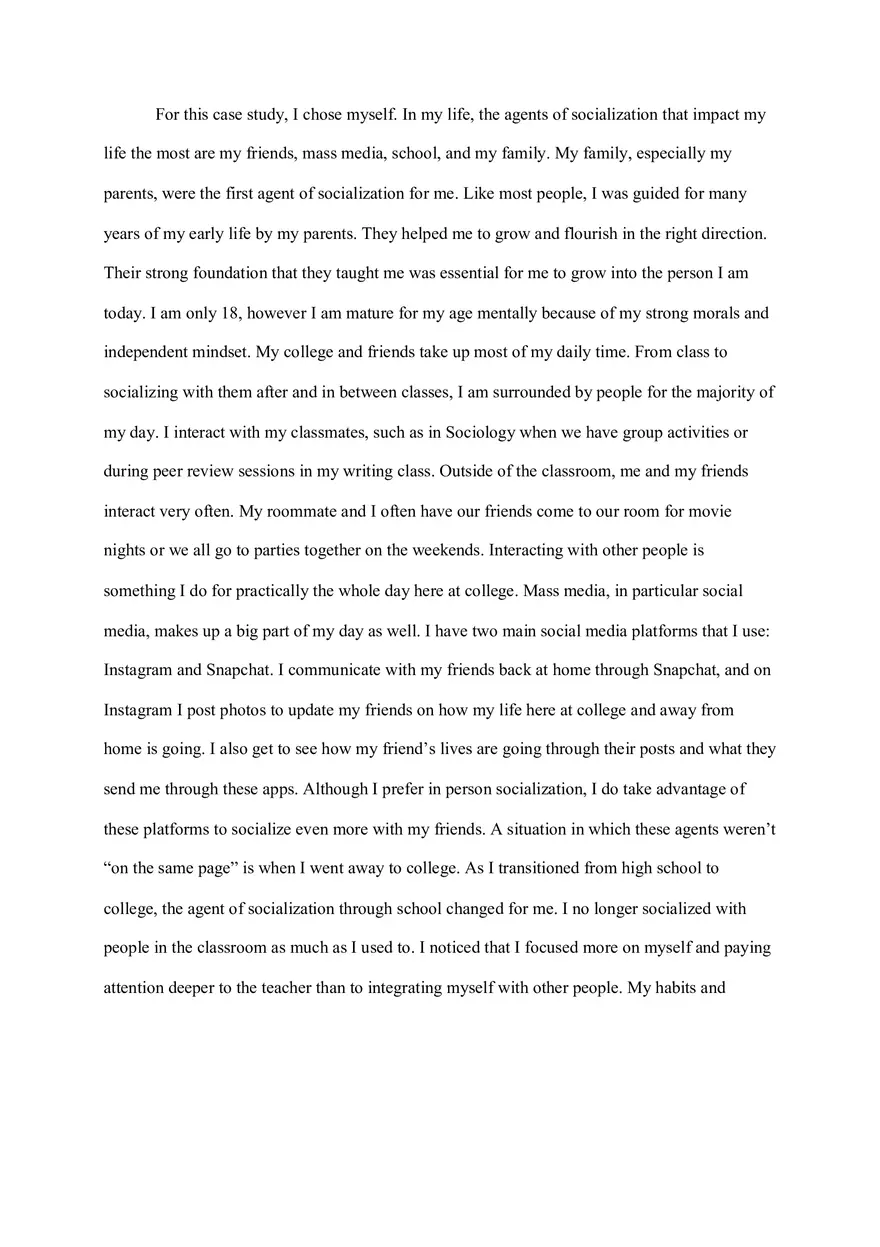 Essay About the Agents of Socialization - Page 3