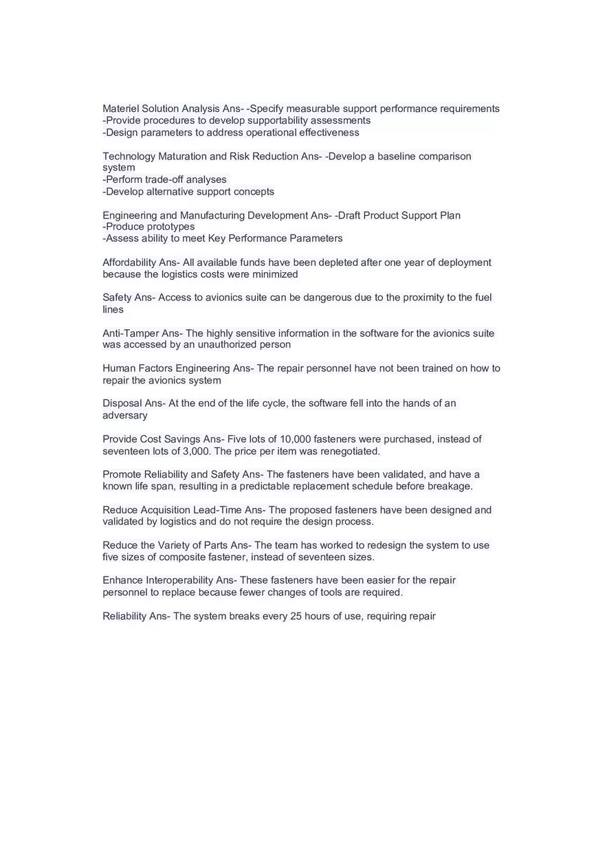 Life Cycle Logistics Fundamentals (Module 3) - Page 2