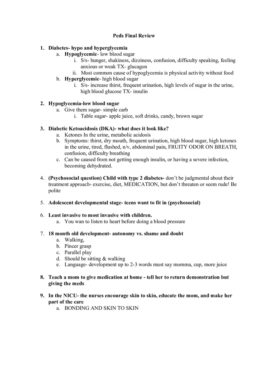 Peds Final Review - Page 1