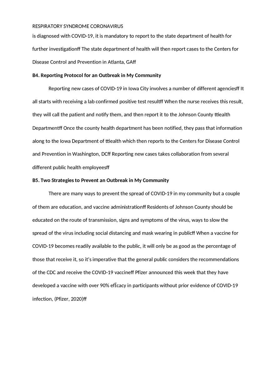 Respiratory Syndrome Coronavirus Task 2 - Page 3