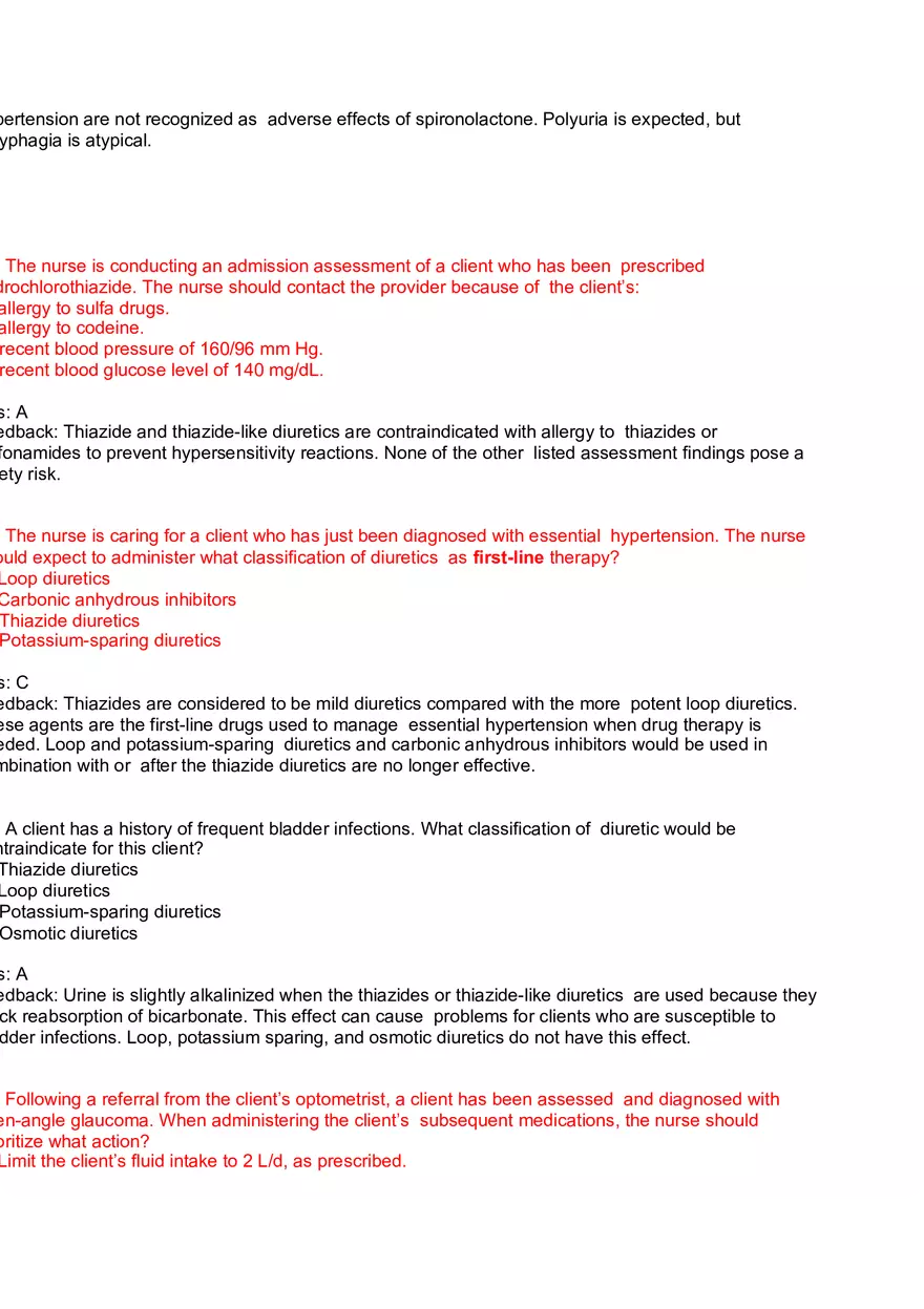 Nursing Practice and Pharmacological Safety Answer Key Part 6 - Page 5