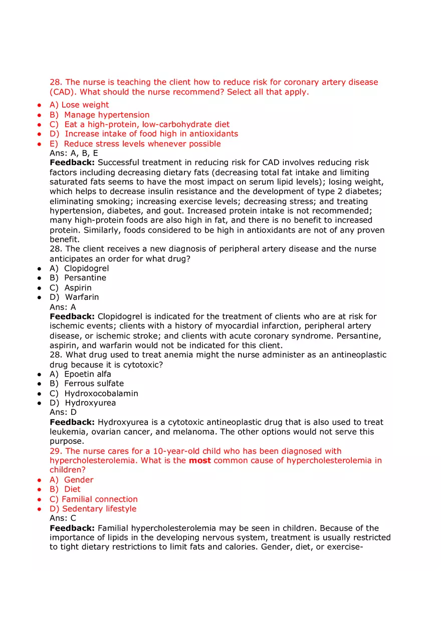 Nursing Practice and Pharmacological Safety Answer Key Part 3 - Page 1