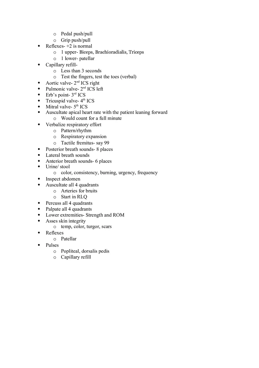 Physical Assessment Cheat Sheet - Page 3