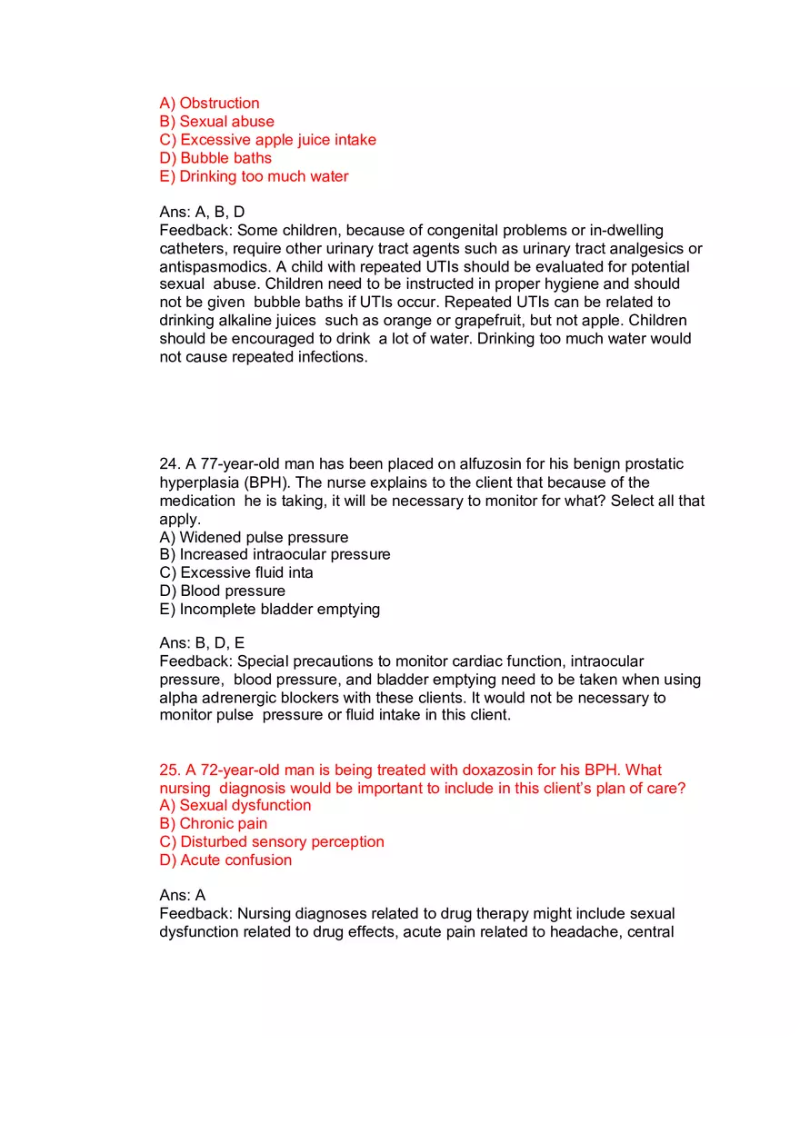 Nursing Practice and Pharmacological Safety Answer Key Part 7 - Page 7