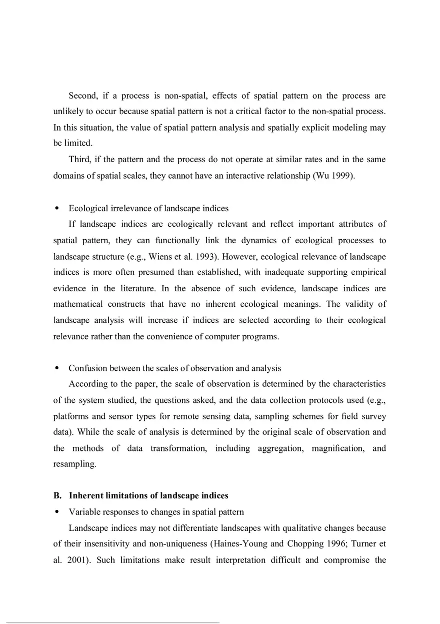 Use and Misuse of Landscape Indices - Page 2