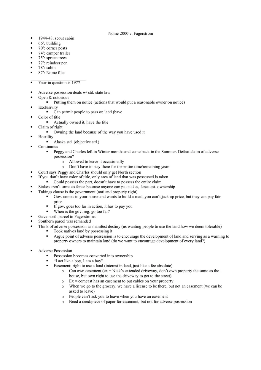 Nome 2000 v. Fagerstrom - Page 1