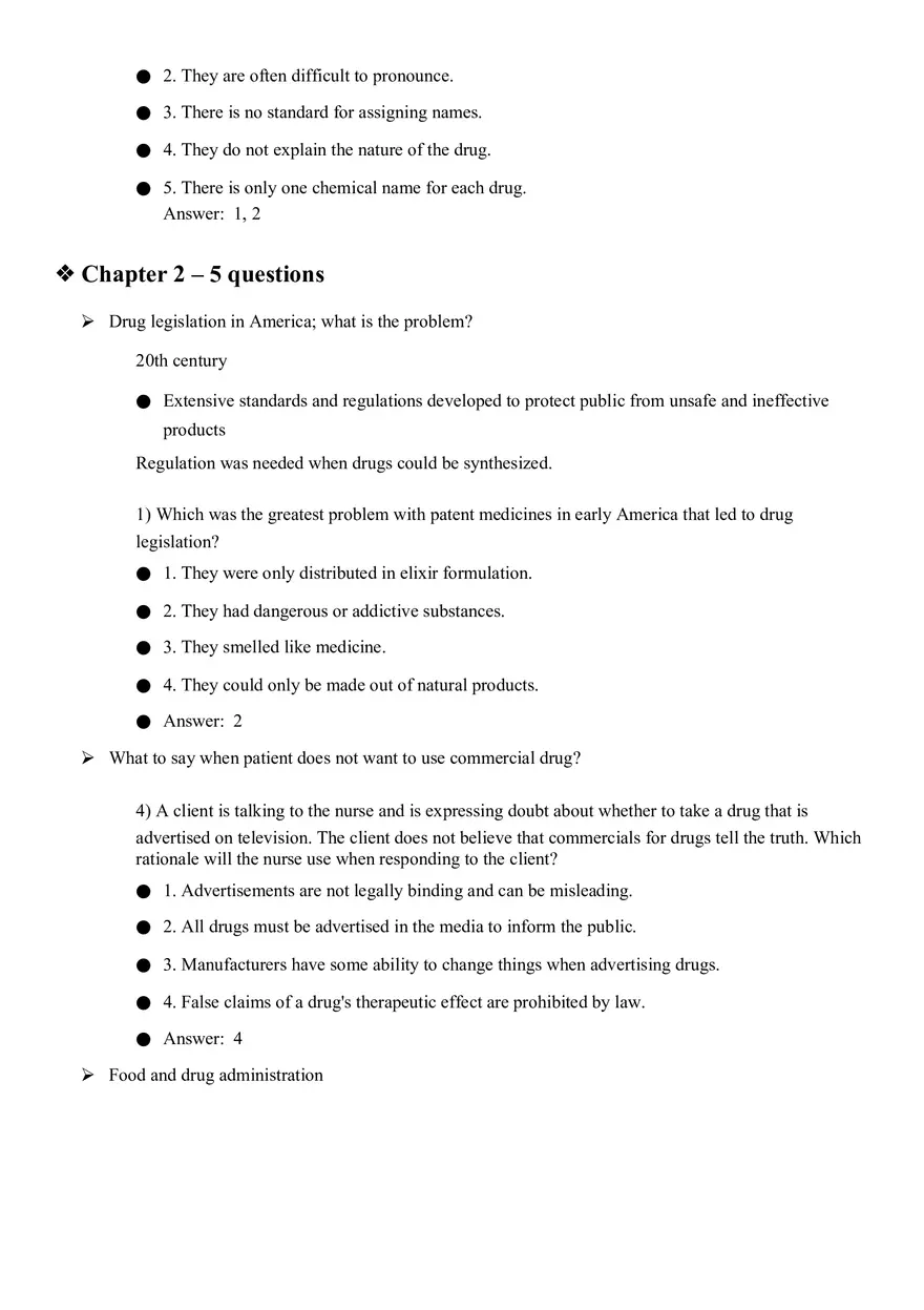Studies of Nursing Pharmacology Quiz 1 - Page 7
