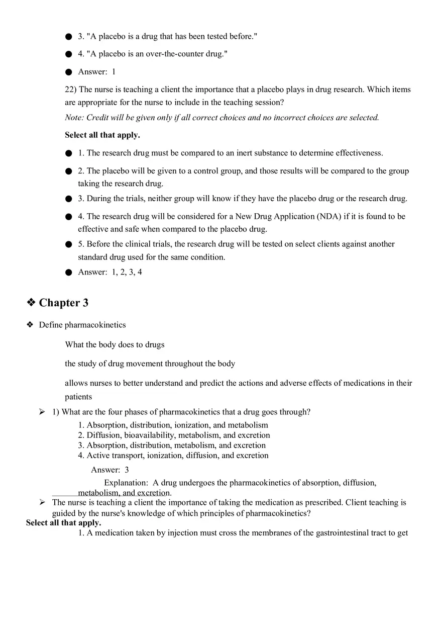 Studies of Nursing Pharmacology Quiz 1 - Page 10