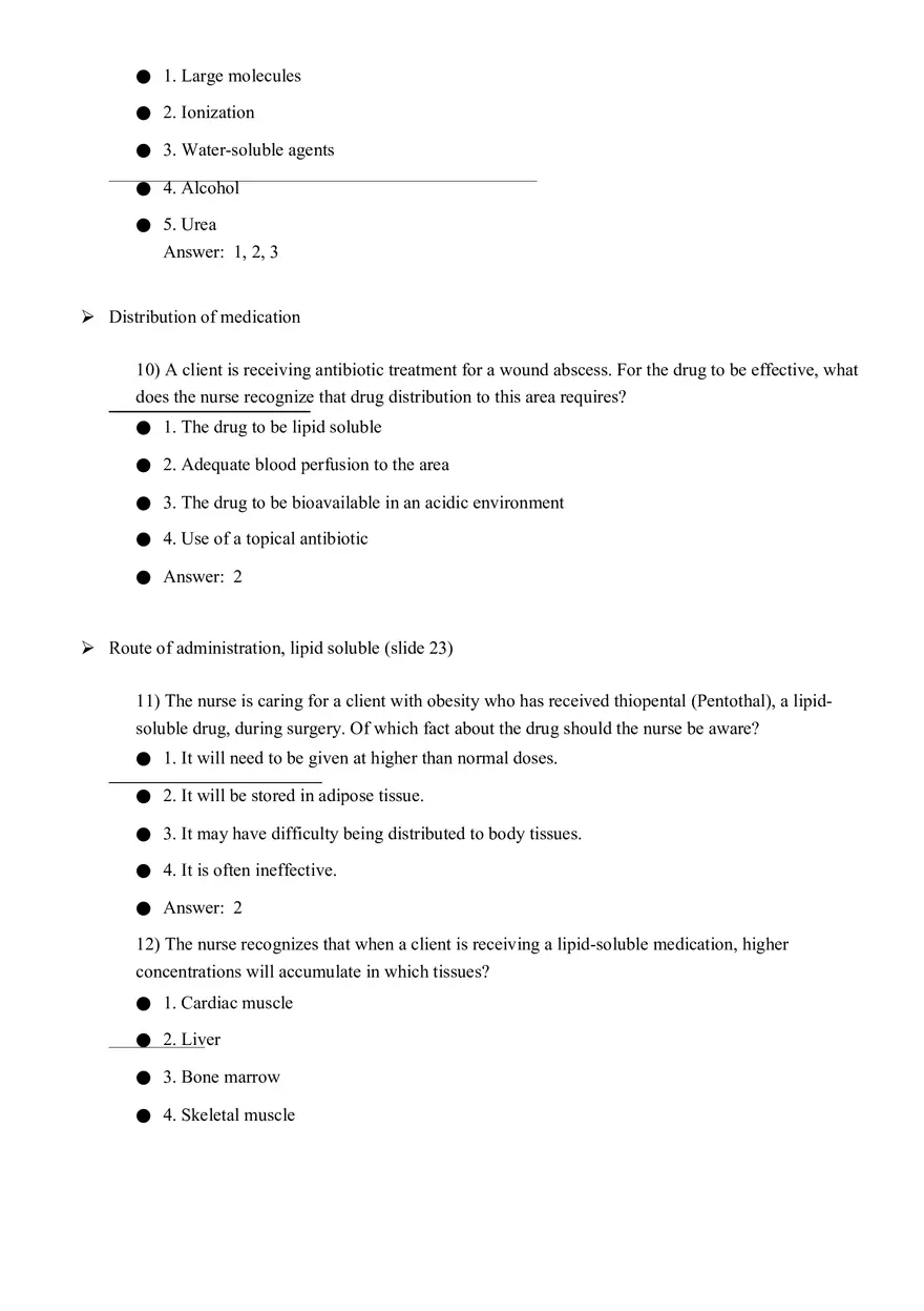 Studies of Nursing Pharmacology Quiz 1 - Page 12