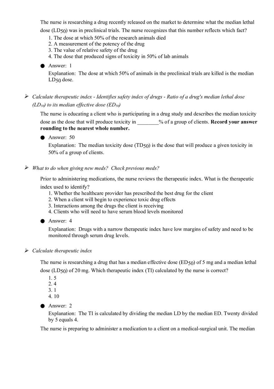 Studies of Nursing Pharmacology Quiz 1 - Page 4