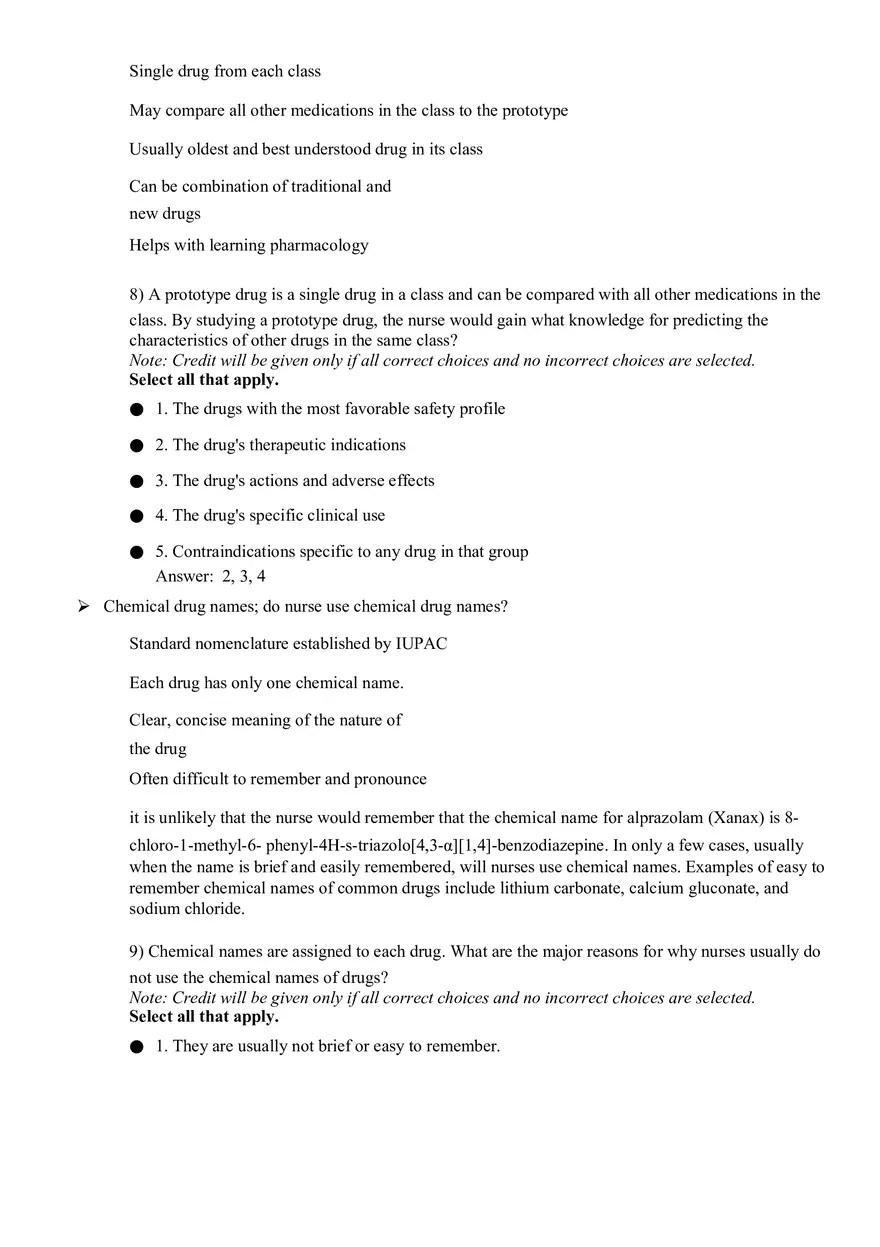 Studies of Nursing Pharmacology Quiz 1 - Page 6