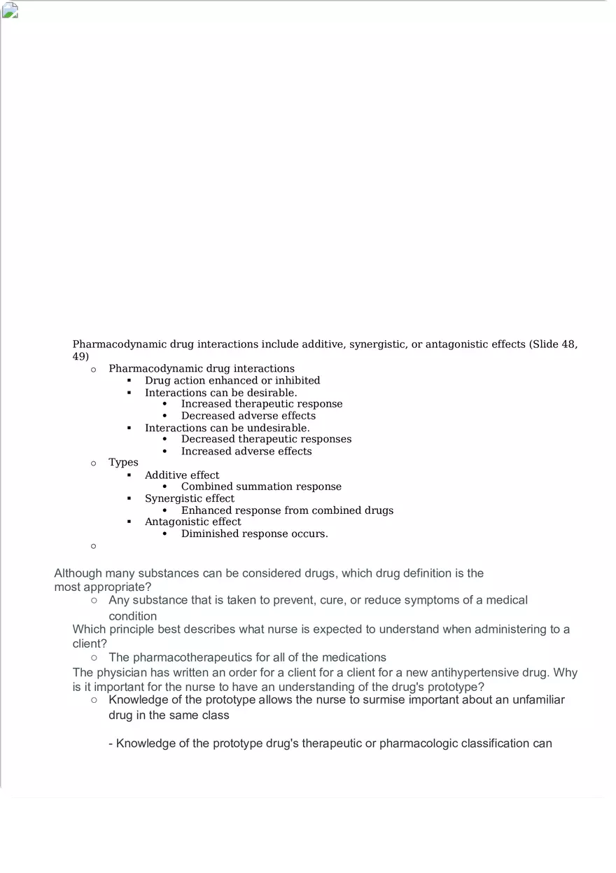 Studies of Nursing Pharmacology Quiz 2 - Page 9