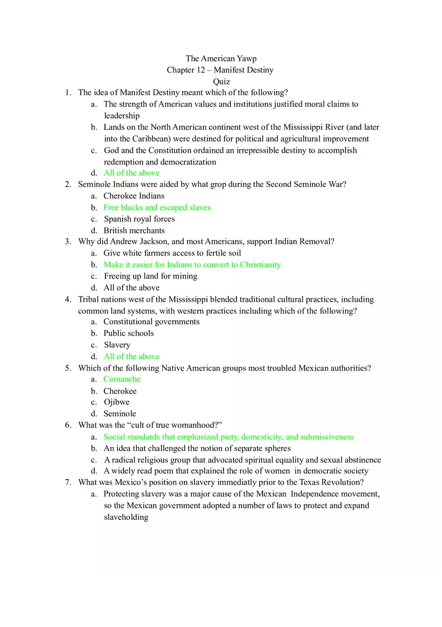 The American Yawp - Manifest Destinity - Page 1