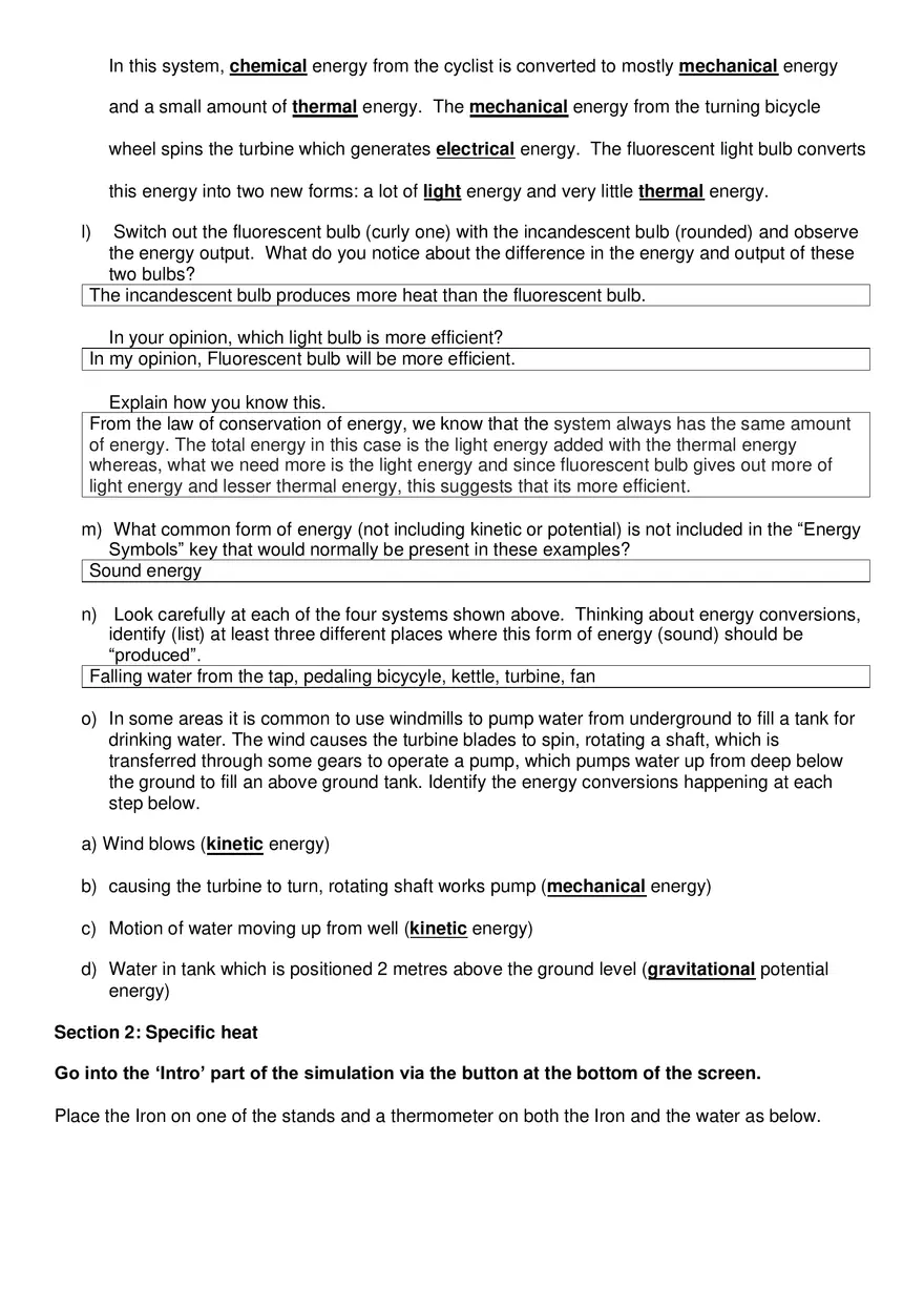 Lab - Mechnical Equivalence of Heat Specific Heat - Page 4