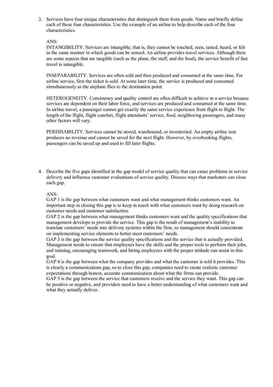 Services and Nonprofit Organization Marketing Answer Key Part 5 - Page 4