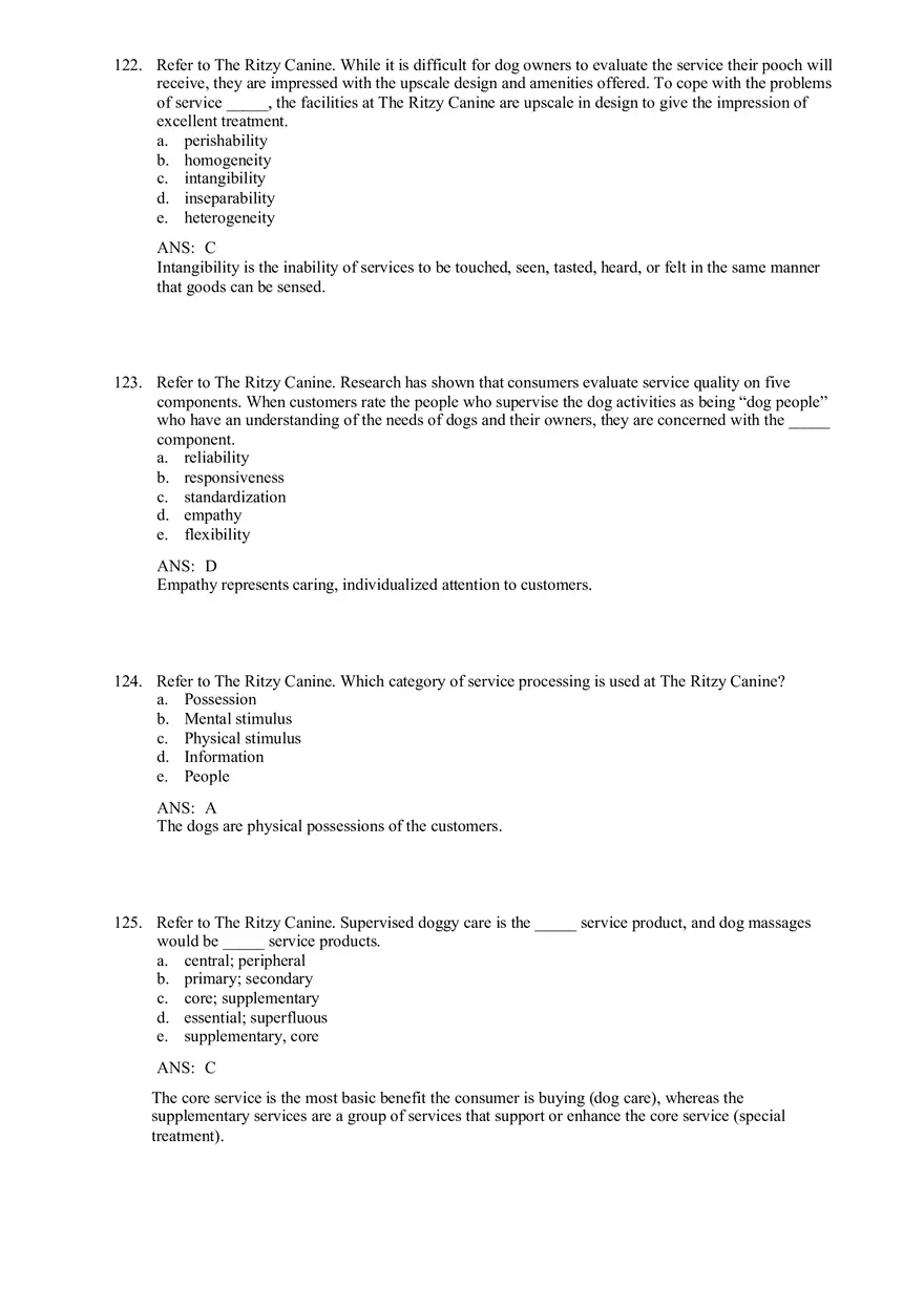 Services and Nonprofit Organization Marketing Answer Key Part 4 - Page 9