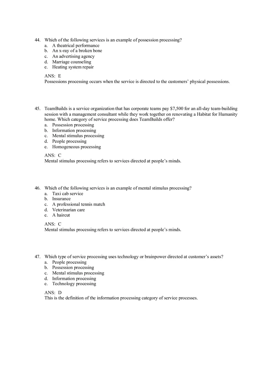 Services and Nonprofit Organization Marketing Answer Key Part 2 - Page 7