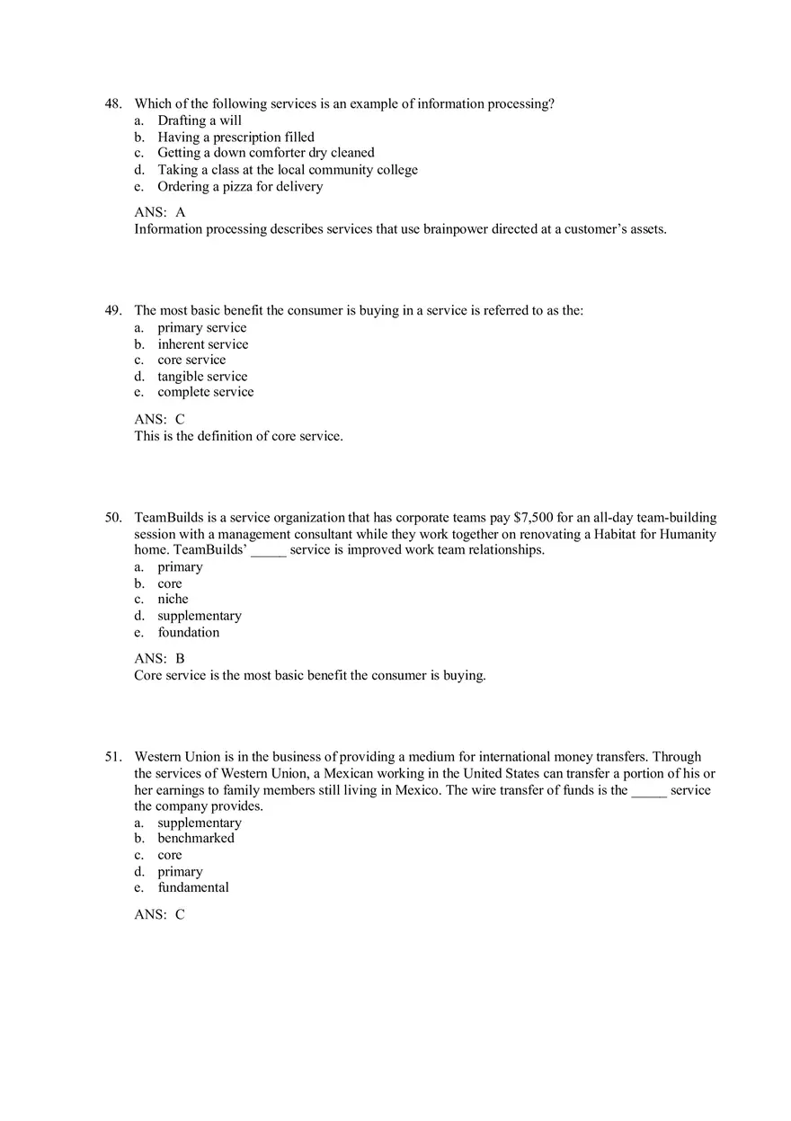 Services and Nonprofit Organization Marketing Answer Key Part 2 - Page 8