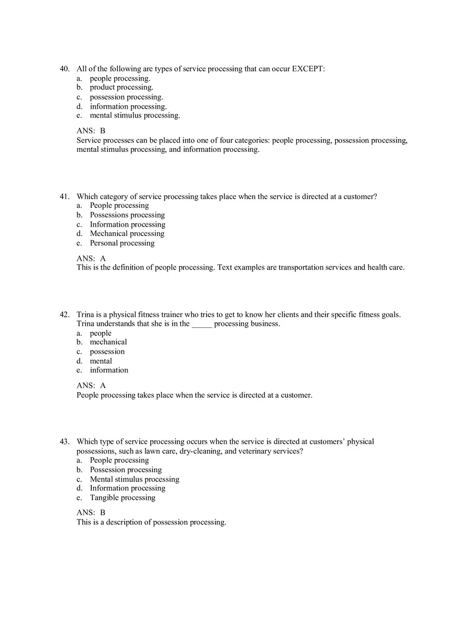 Services and Nonprofit Organization Marketing Answer Key Part 2 - Page 6