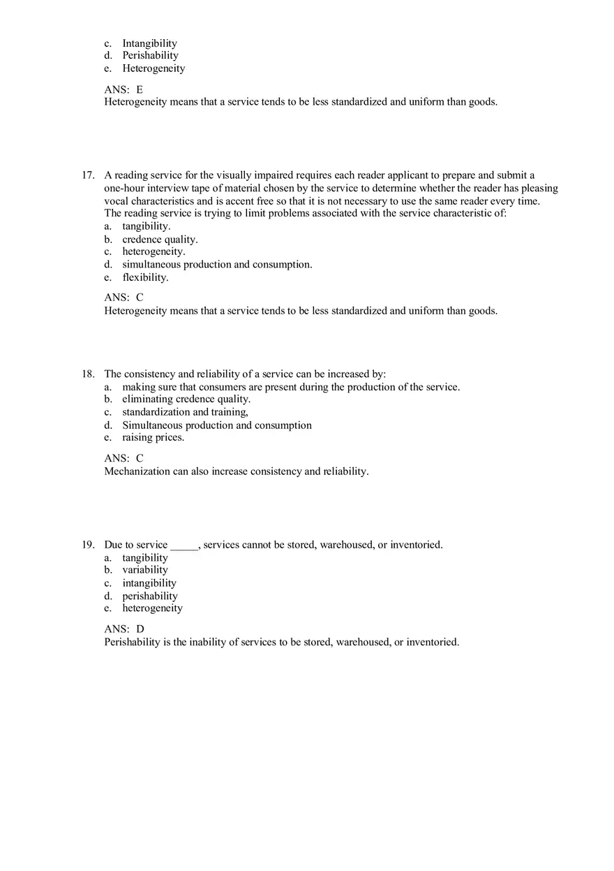 Services and Nonprofit Organization Marketing Answer Key Part 1 - Page 9