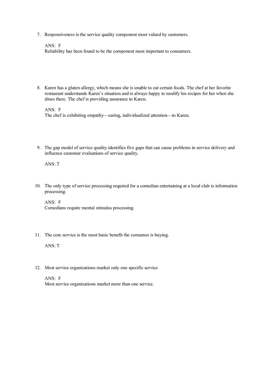 Services and Nonprofit Organization Marketing Answer Key Part 1 - Page 2