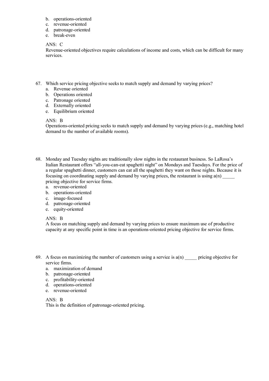 Services and Nonprofit Organization Marketing Answer Key Part 3 - Page 3