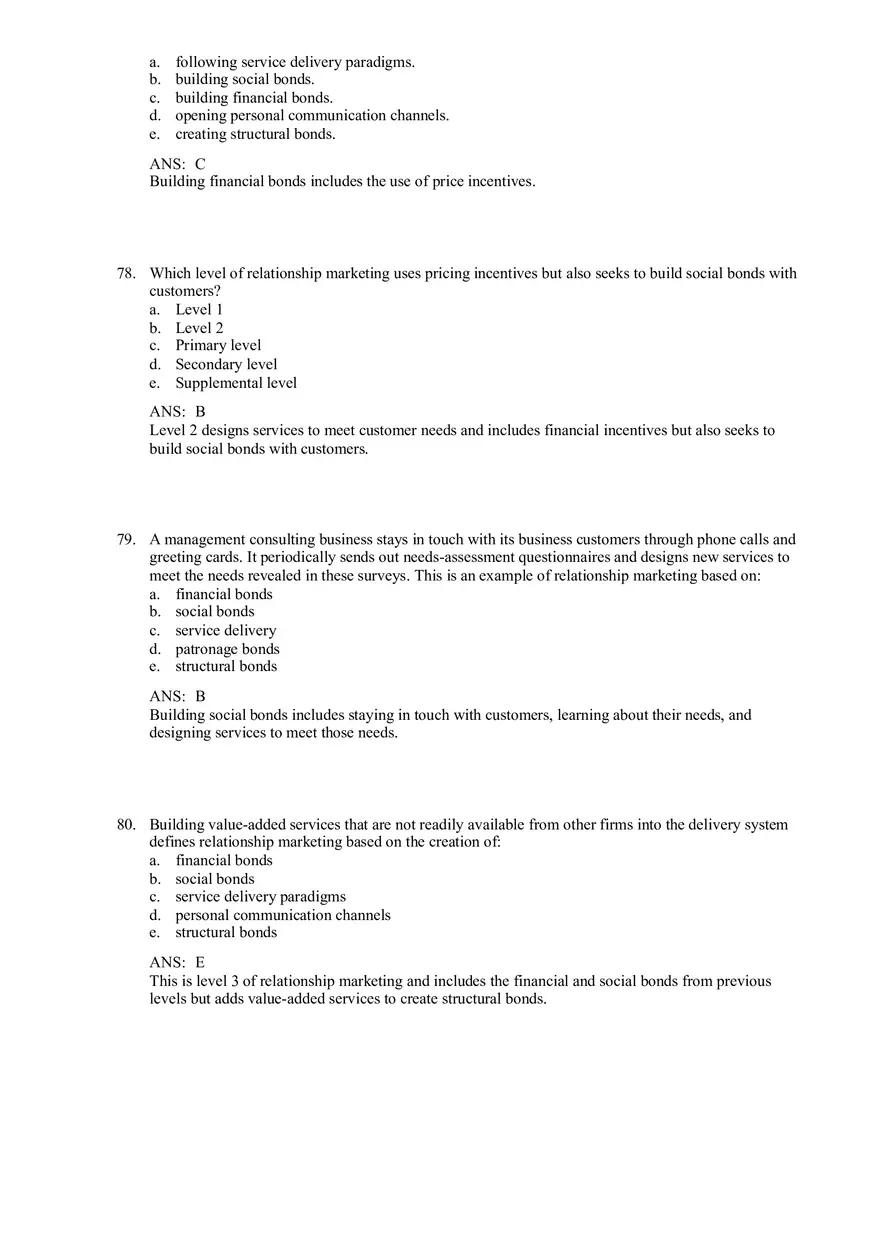 Services and Nonprofit Organization Marketing Answer Key Part 3 - Page 6