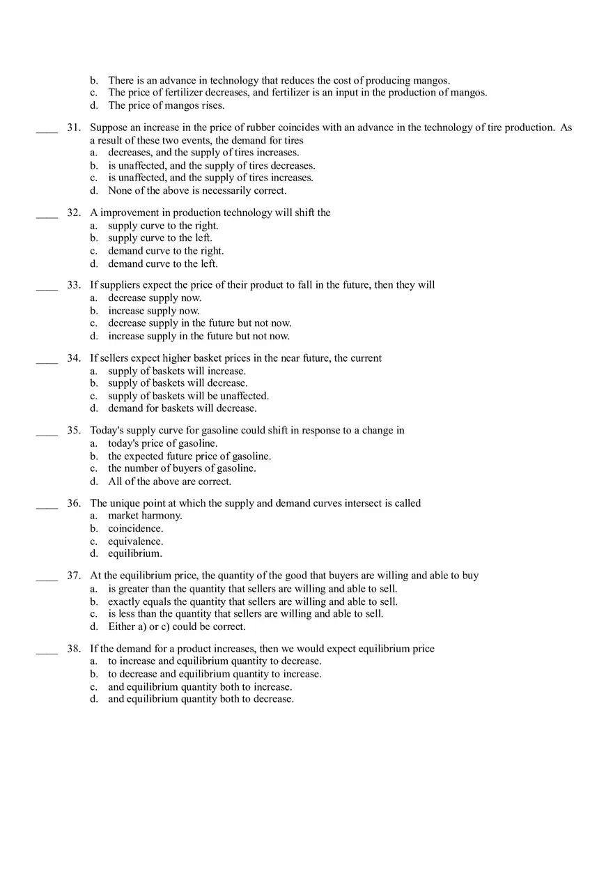 In a Market Economy Answer Key - Page 11