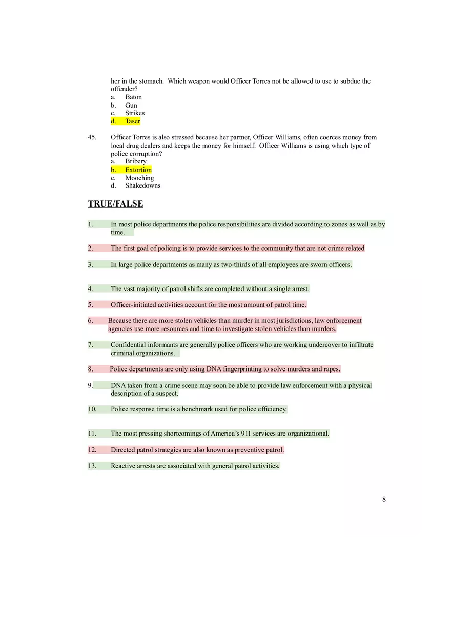 Introduction to Criminal Justice Assignment - Page 8