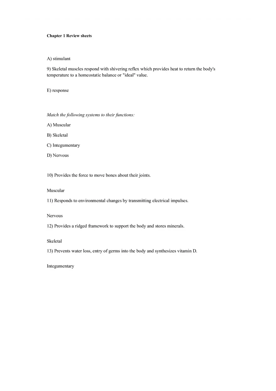 The Human Body An Orientation Worksheets Answer - Page 13