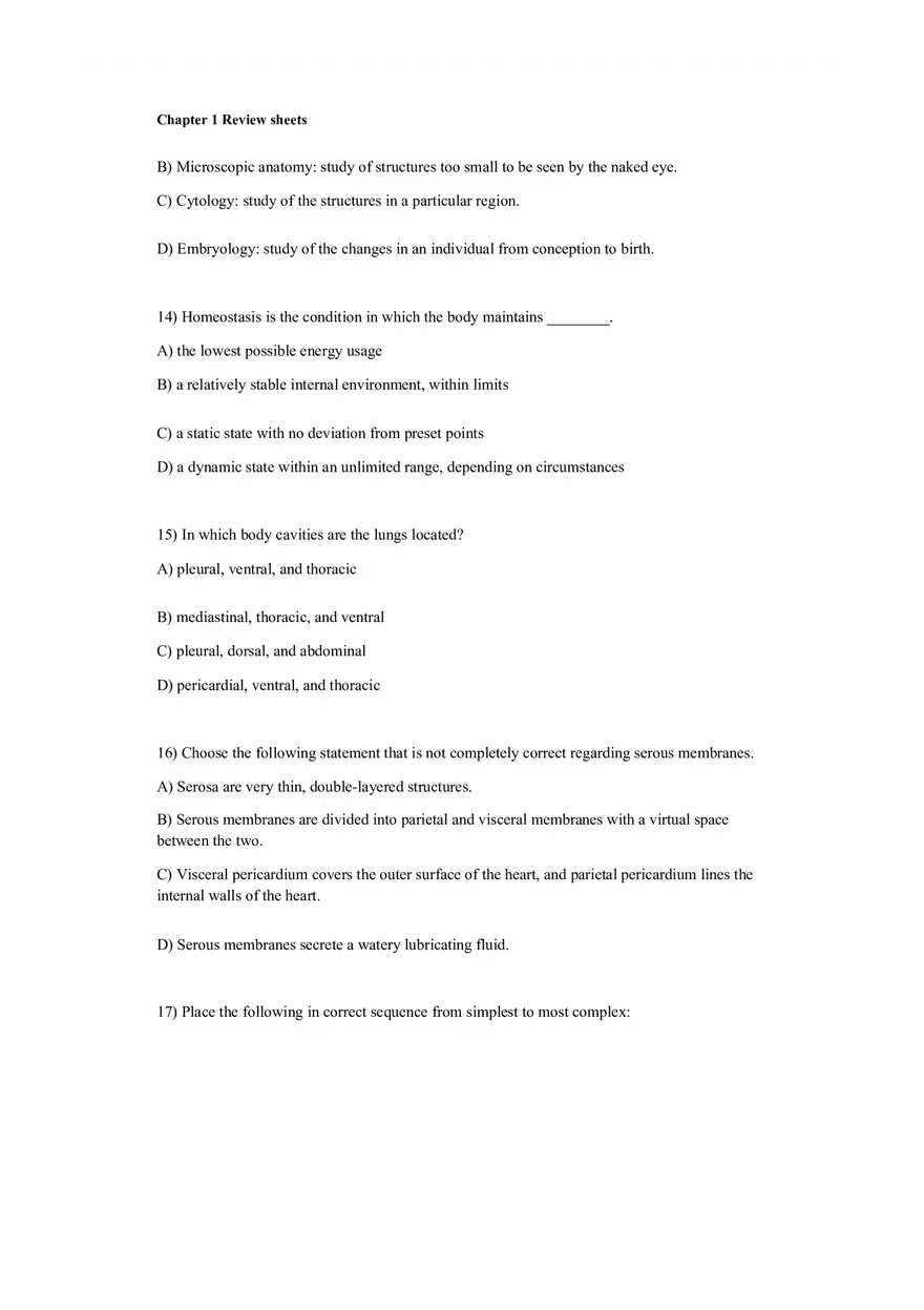 The Human Body An Orientation Worksheets Answer - Page 5