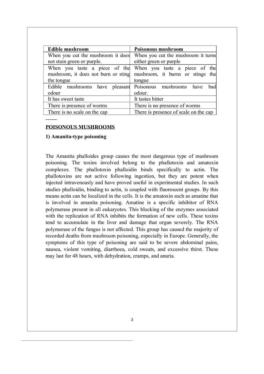Difference Between Poisonous and Edible Mushroom - Page 3