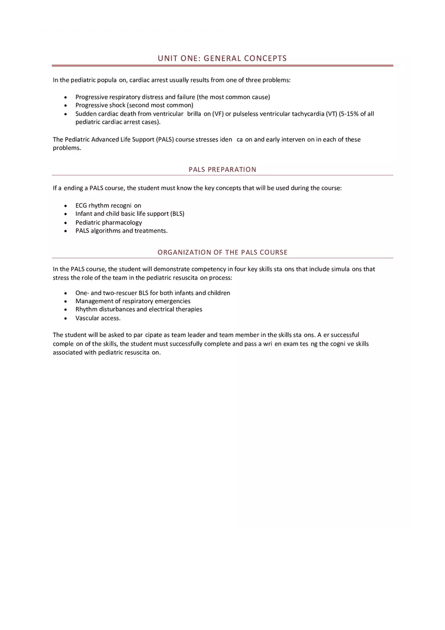 PALS Study Guide Part 1 - Page 1