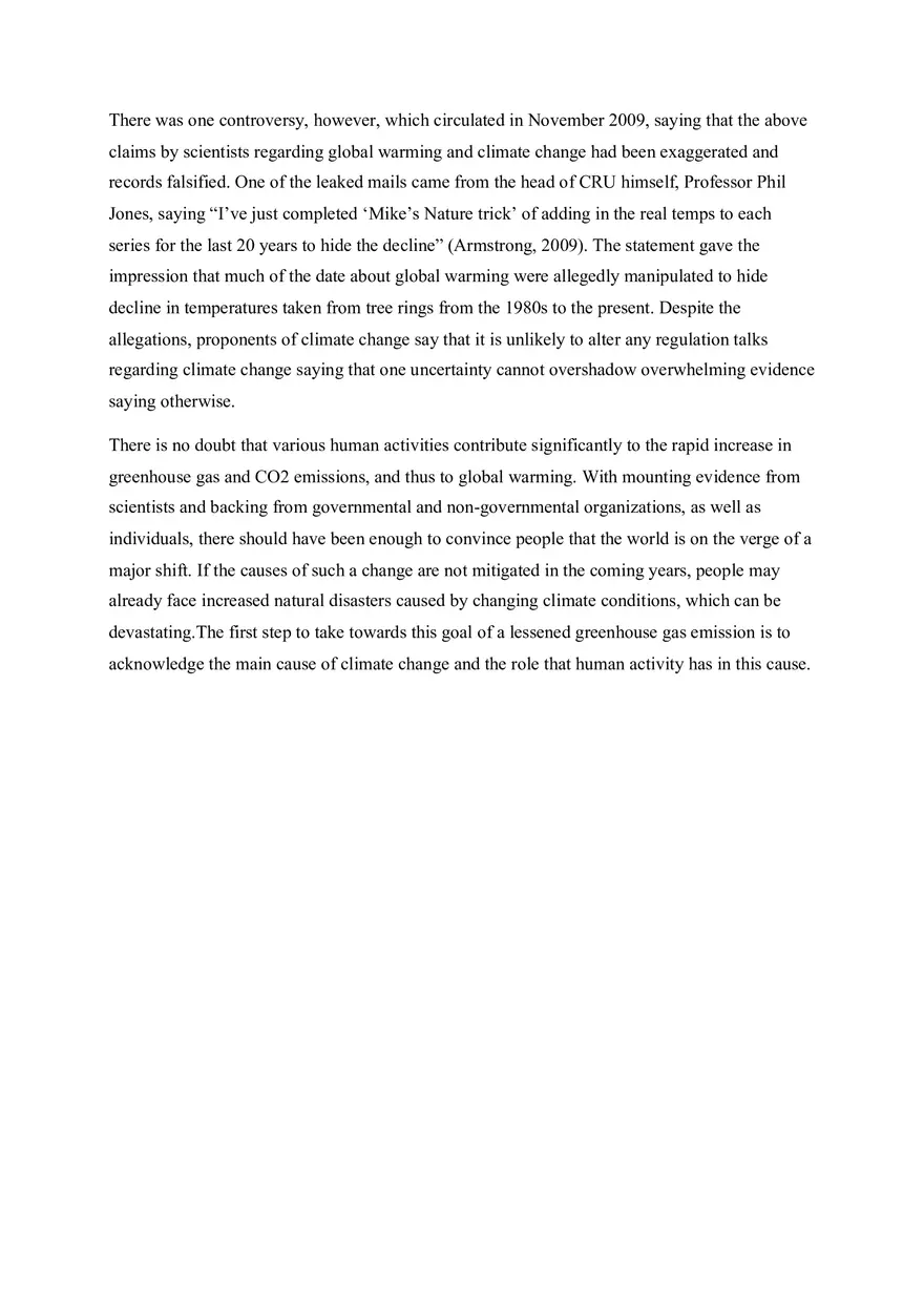 Argumentative Essay on Climate Change - Page 2