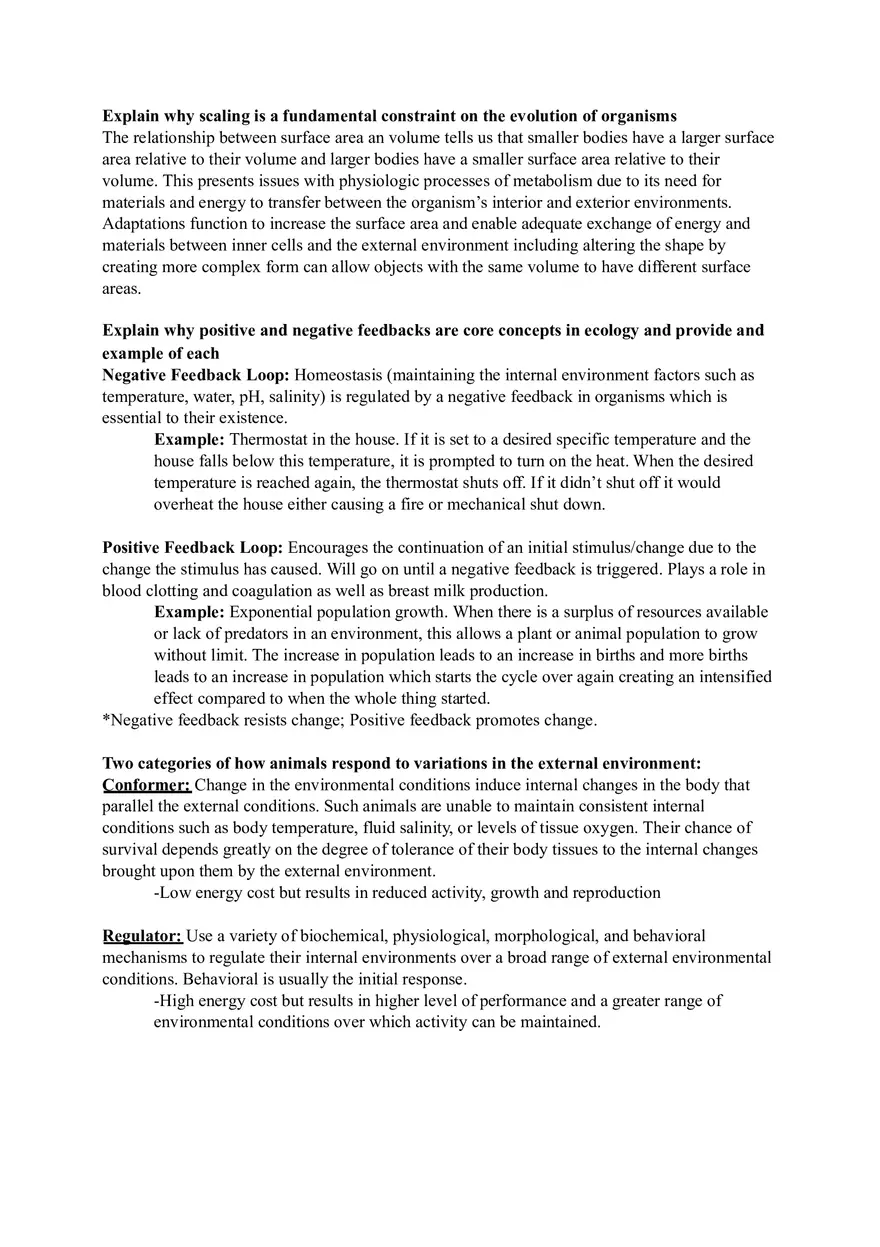 Ecology Study Guide for Exam Part 2 - Page 9