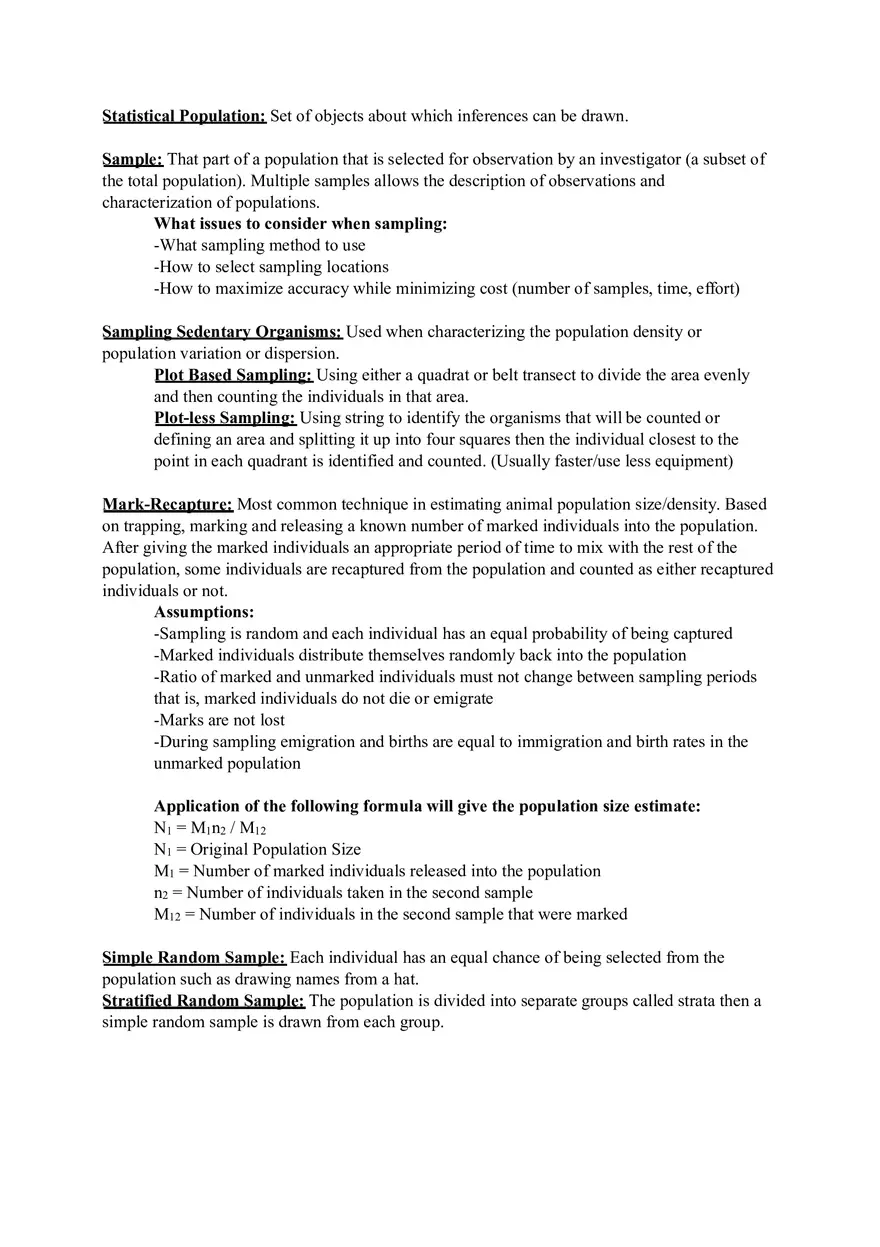 Ecology Study Guide for Exam Part 2 - Page 11