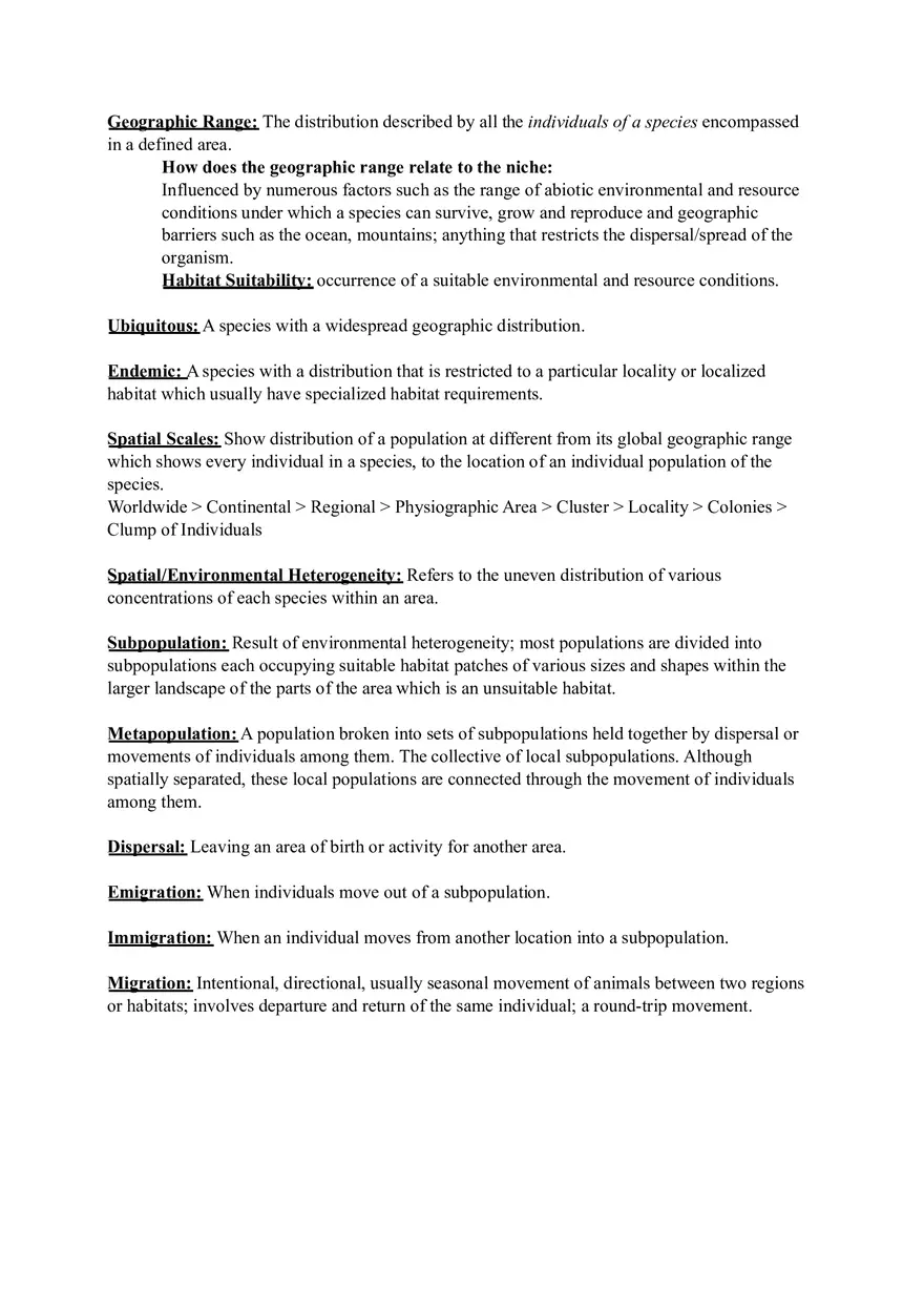 Ecology Study Guide for Exam Part 2 - Page 3