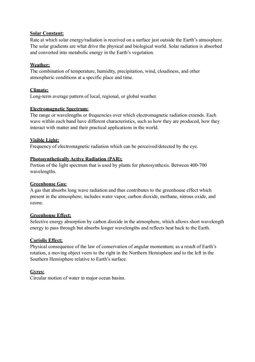 Ecology Study Guide for Exam Part 1 - Page 8