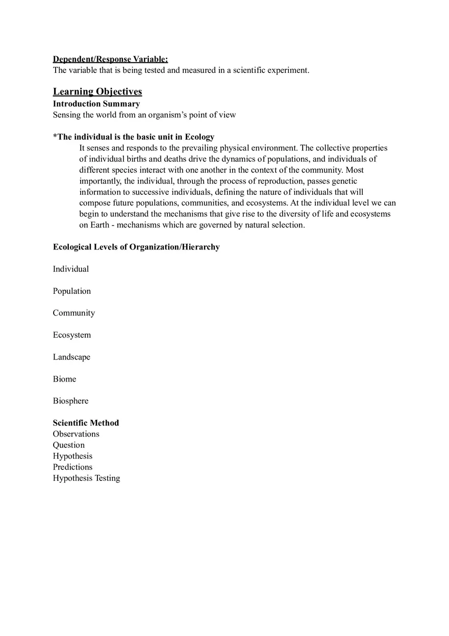 Ecology Study Guide for Exam Part 1 - Page 2