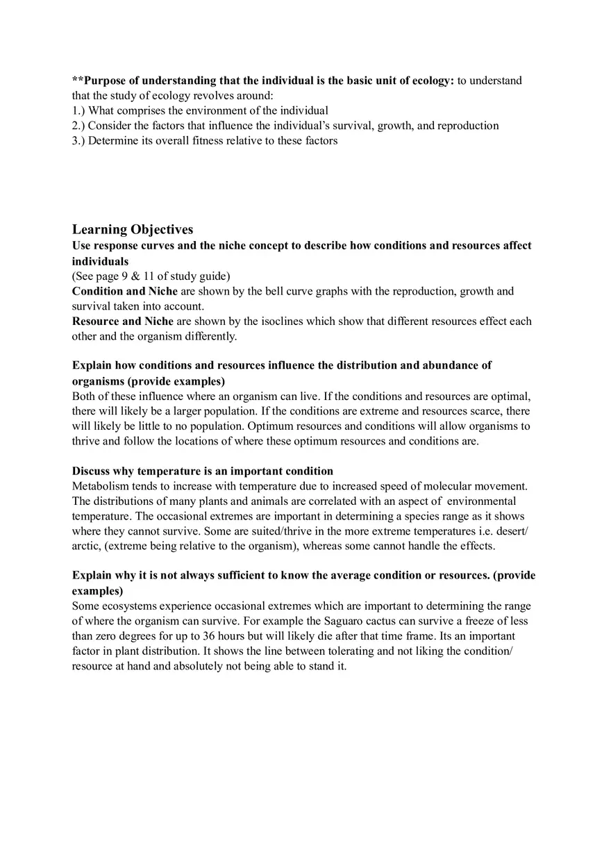 Ecology Study Guide for Exam Part 1 - Page 5