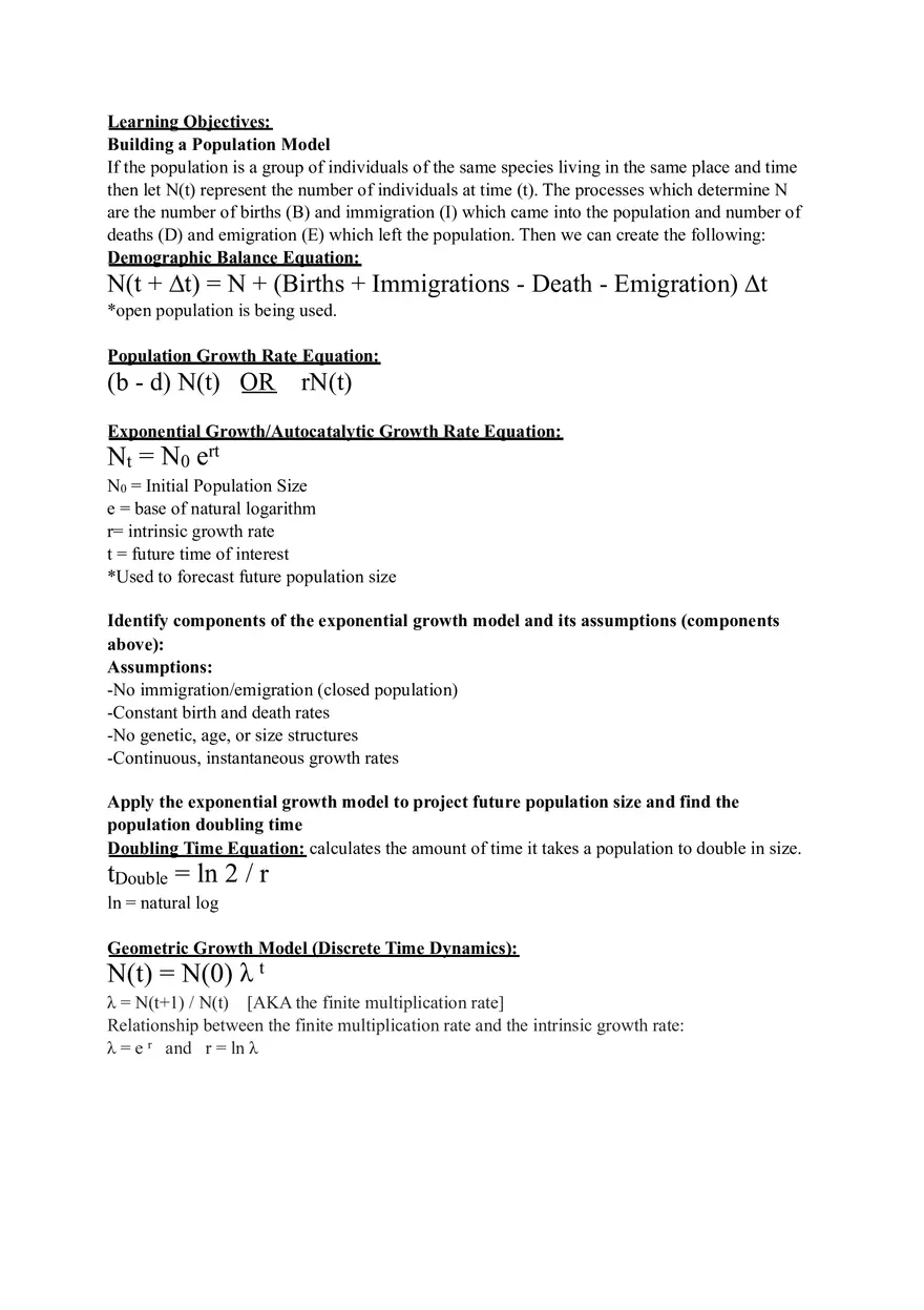 Ecology Study Guide for Exam Part 3 - Page 2
