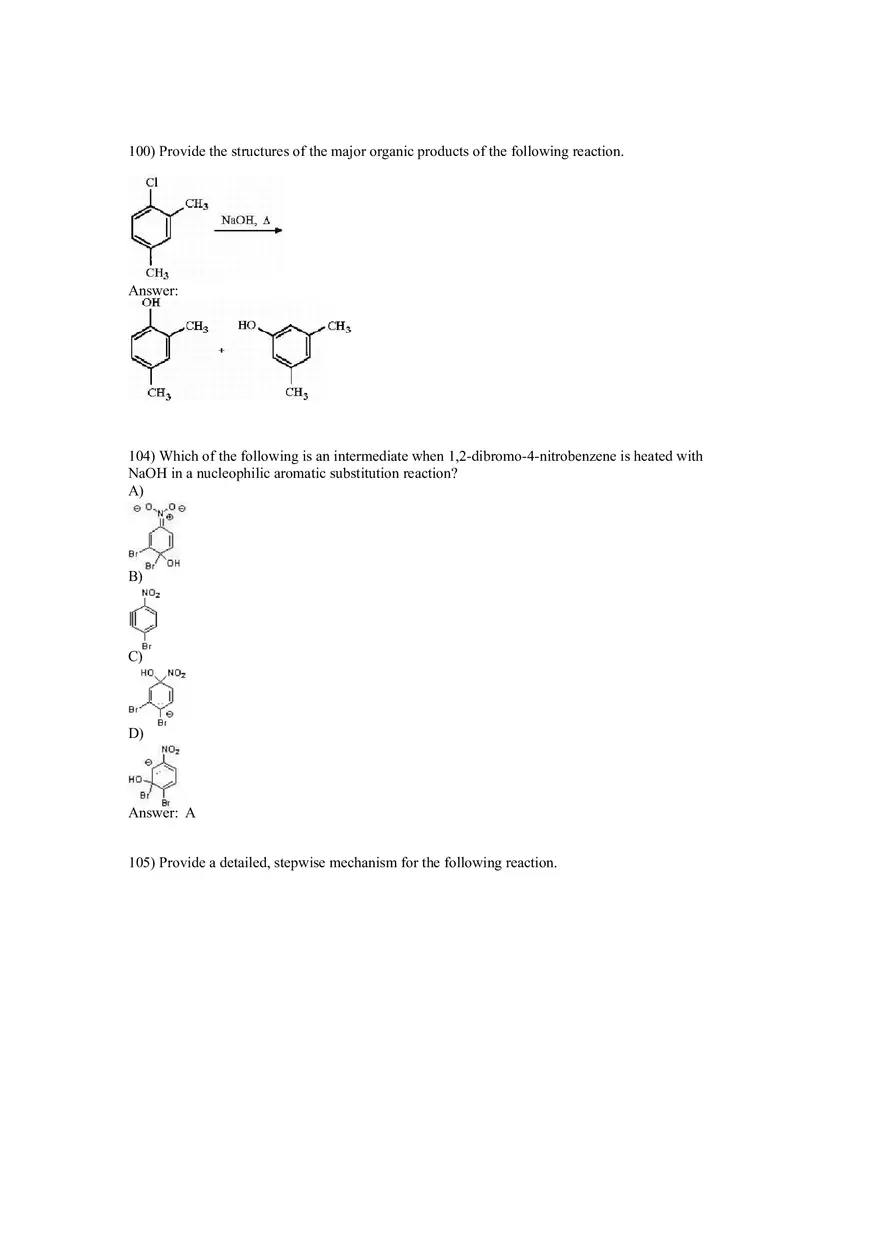 Reactions of Aromatic Compounds Answers Part 2 - Page 7