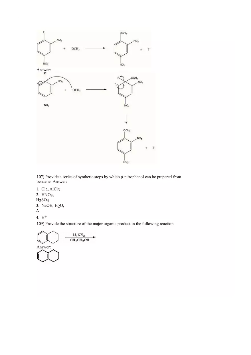 Reactions of Aromatic Compounds Answers Part 2 - Page 8