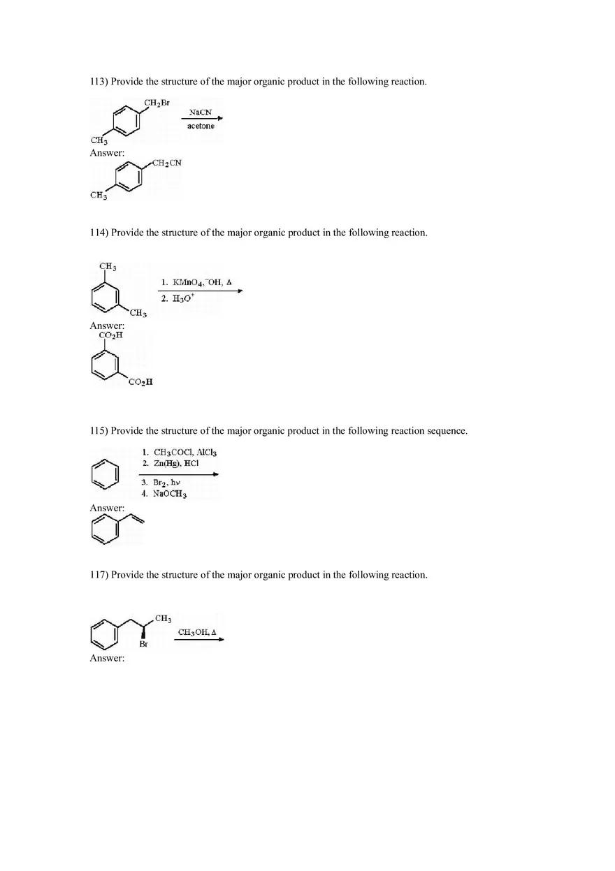 Reactions of Aromatic Compounds Answers Part 2 - Page 10